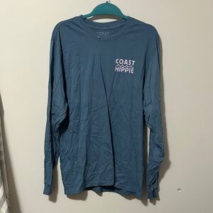 Costal Hippie 100% cotton blue Long Sleeve Tee